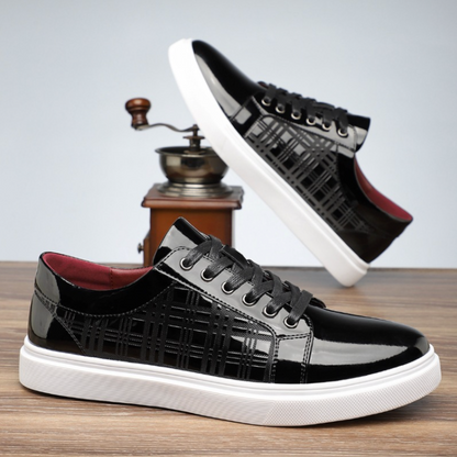 The Patent Leather Low-Top Sneaker
