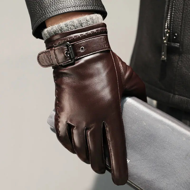 Belvedere Buckled Leather Glove