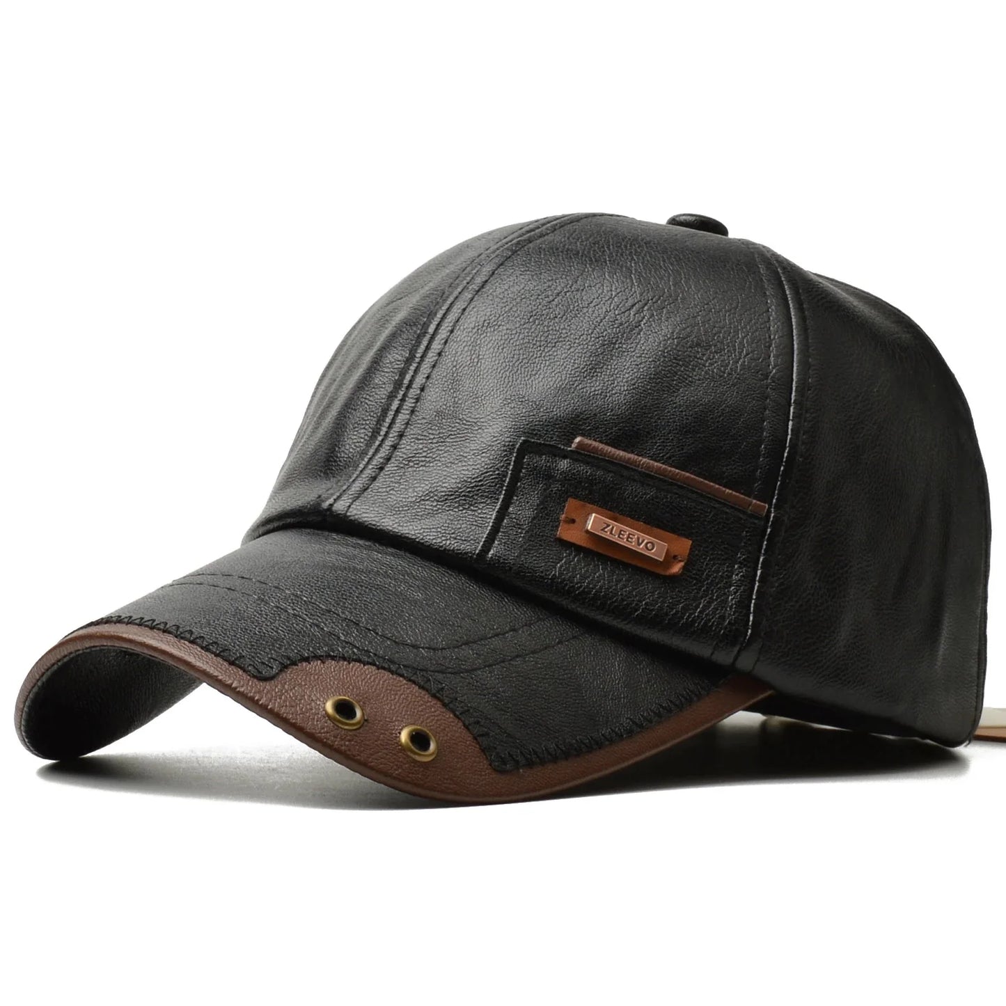 Premium Leather Six-Panel Cap