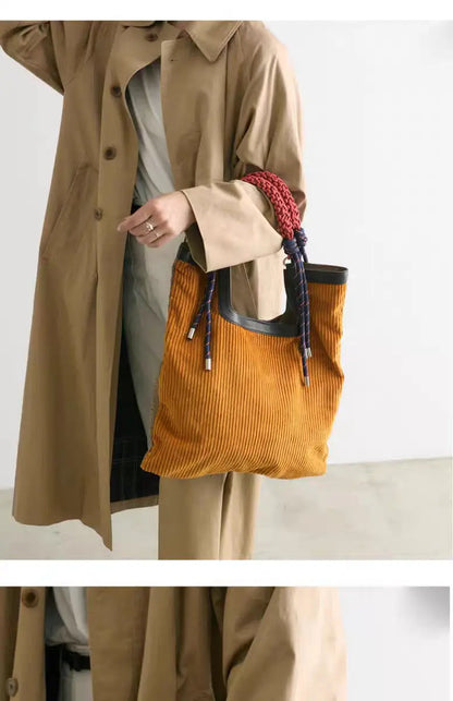 Woven-Strap Cord Tote