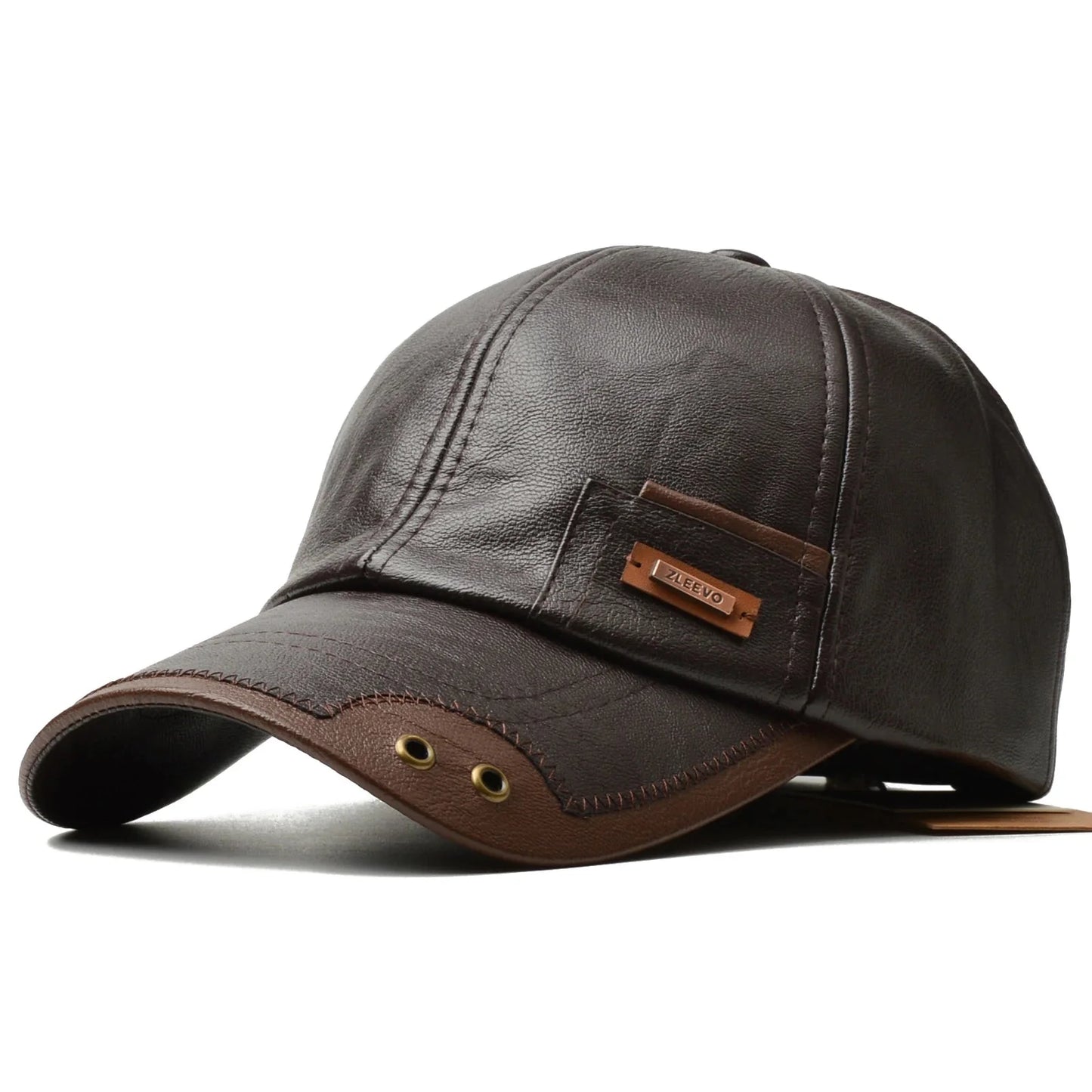 Premium Leather Six-Panel Cap