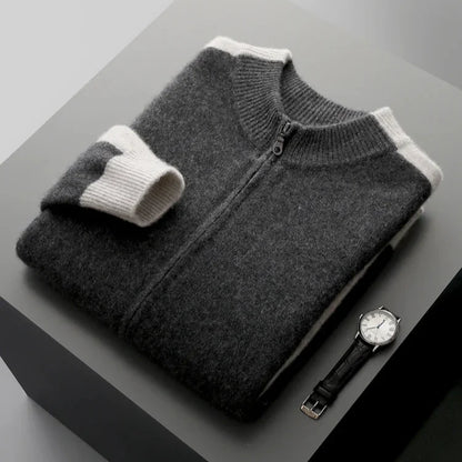 Wynter Striped-Sleeve Cashmere Jacket