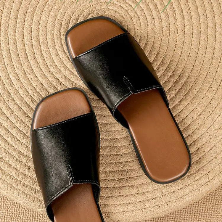 Isola Padded Leather Flat Slide