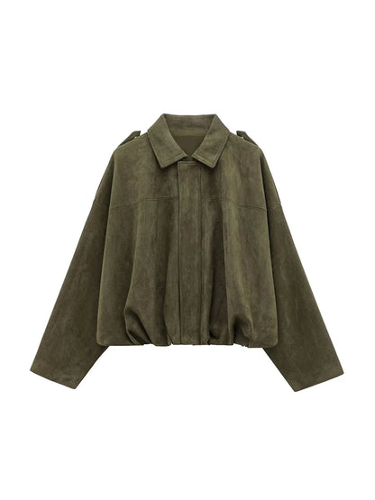 Maribel Soft Suede Bomber