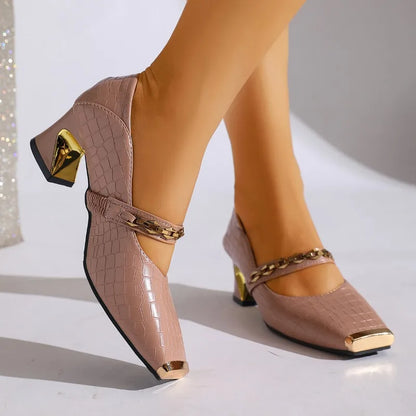 Mary Jane Architectural Block Heel
