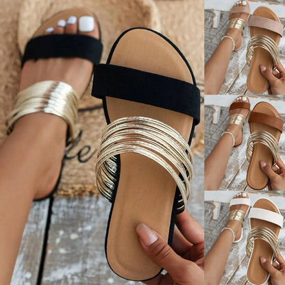 Aurelia Multi-Strap Slide Sandal