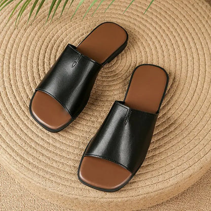 Isola Padded Leather Flat Slide