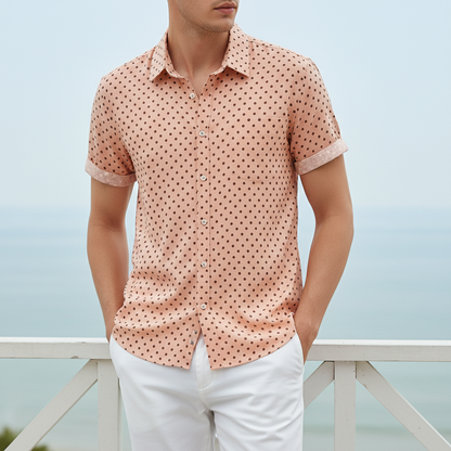 Short-Sleeve Polka Dot Shirt
