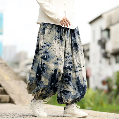 Sumi-e Ink Wash Balloon Trouser
