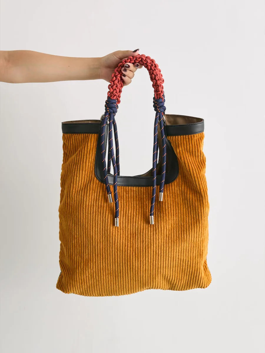 Woven-Strap Cord Tote