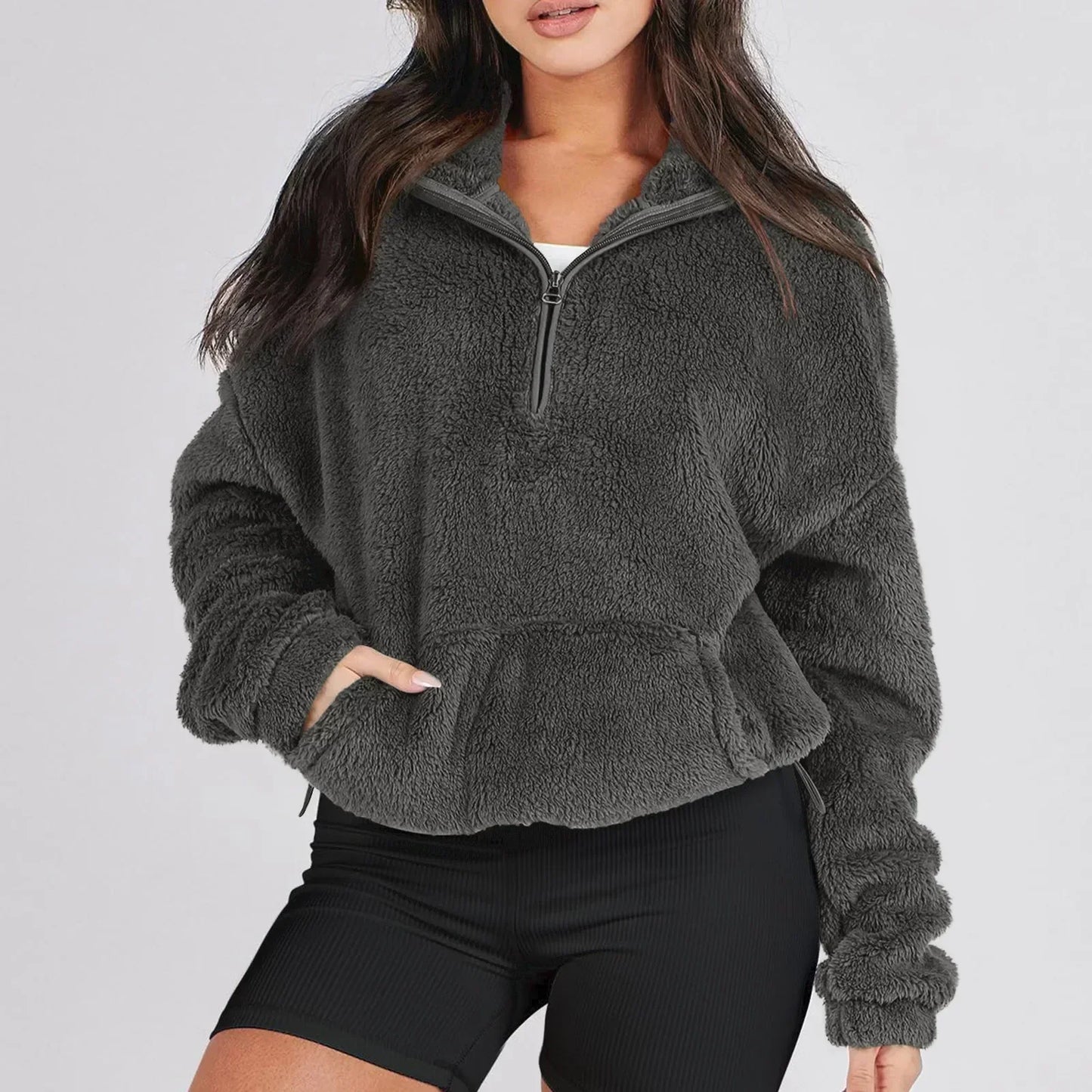 Butter Soft Teddy Cropped Sweater