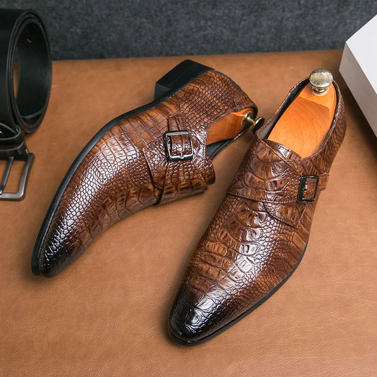 Vespro Croc Monk Strap