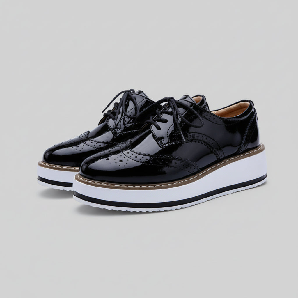 Platform Wingtip Oxford Shoes
