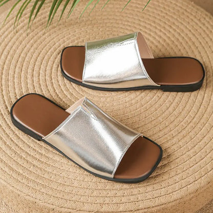 Isola Padded Leather Flat Slide