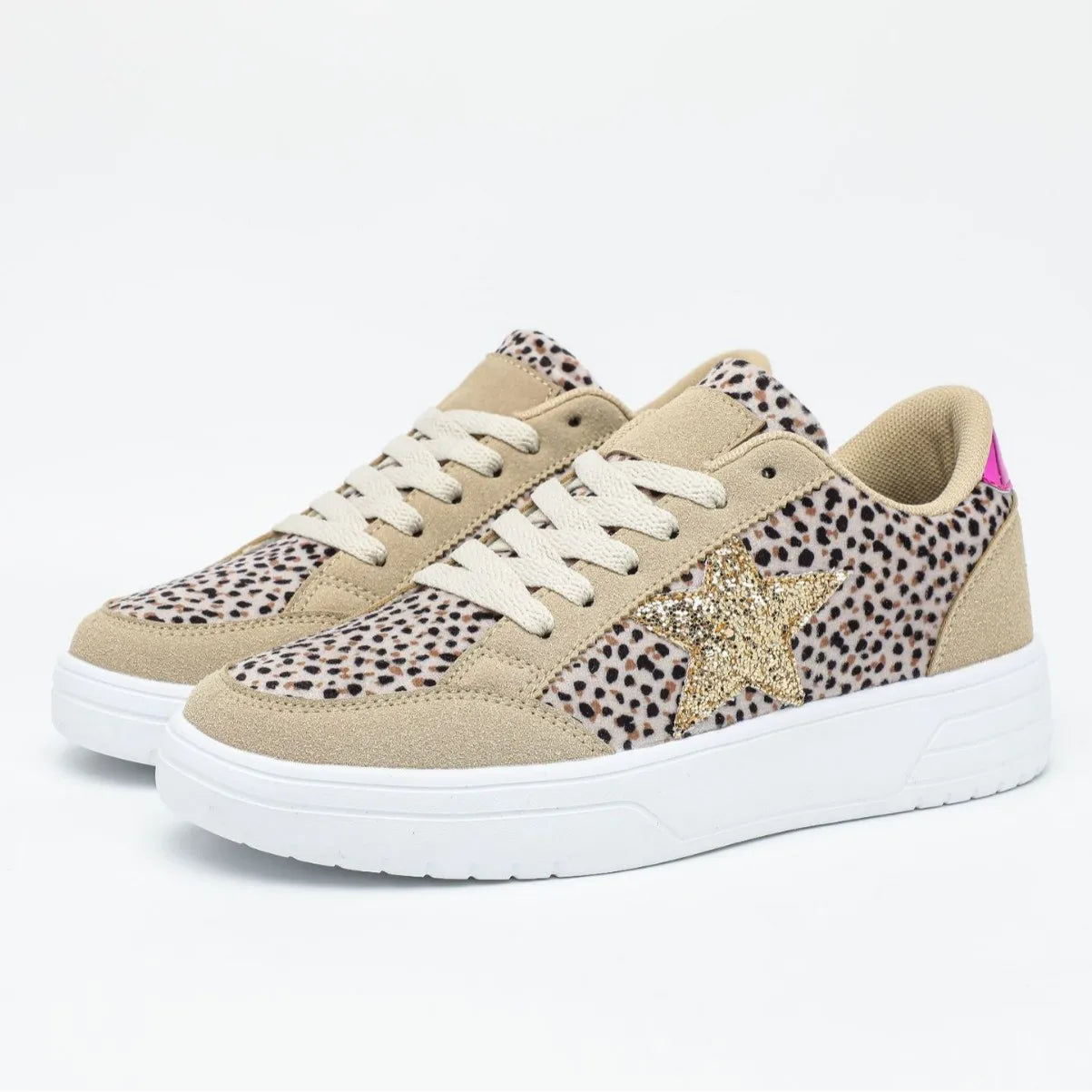 Maison Leopard Gold-Star Low-Top