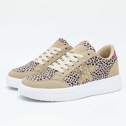 Maison Leopard Gold-Star Low-Top