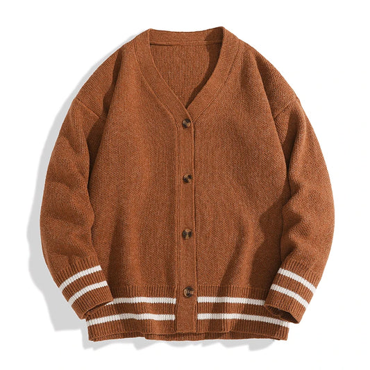 The Kingsley Striped Trim Cardigan