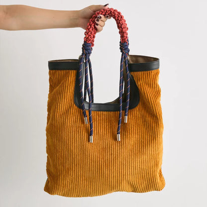 Woven-Strap Cord Tote