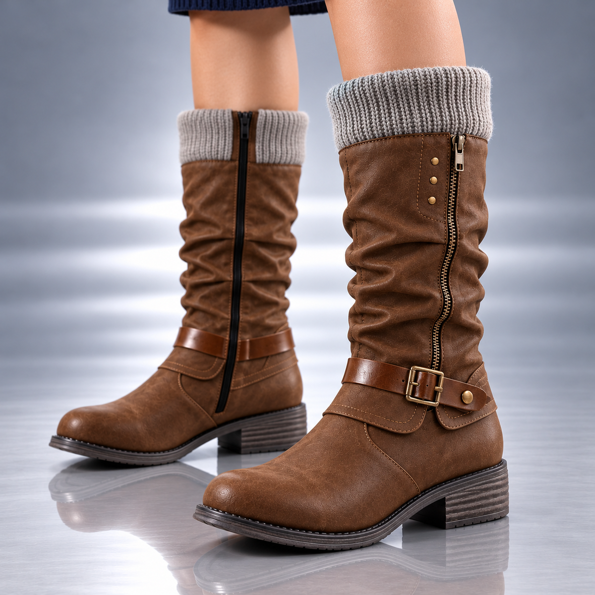 Marchetta Knit-Cuff Boot