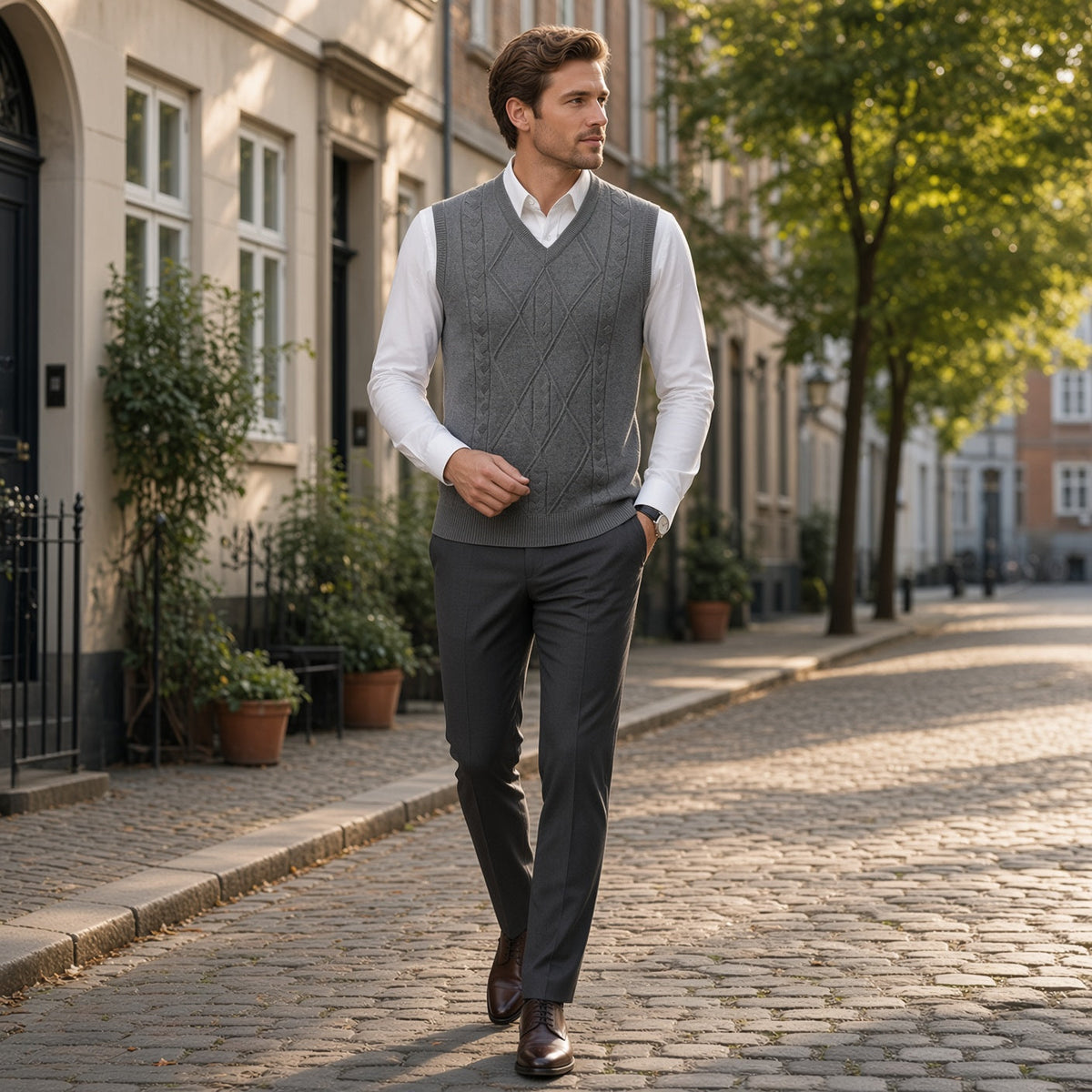 Prussian Argyle Vest