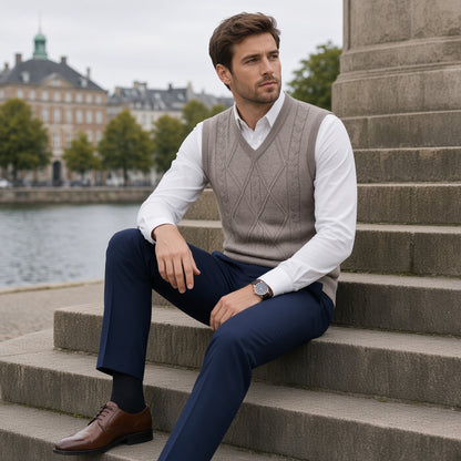 Prussian Argyle Vest