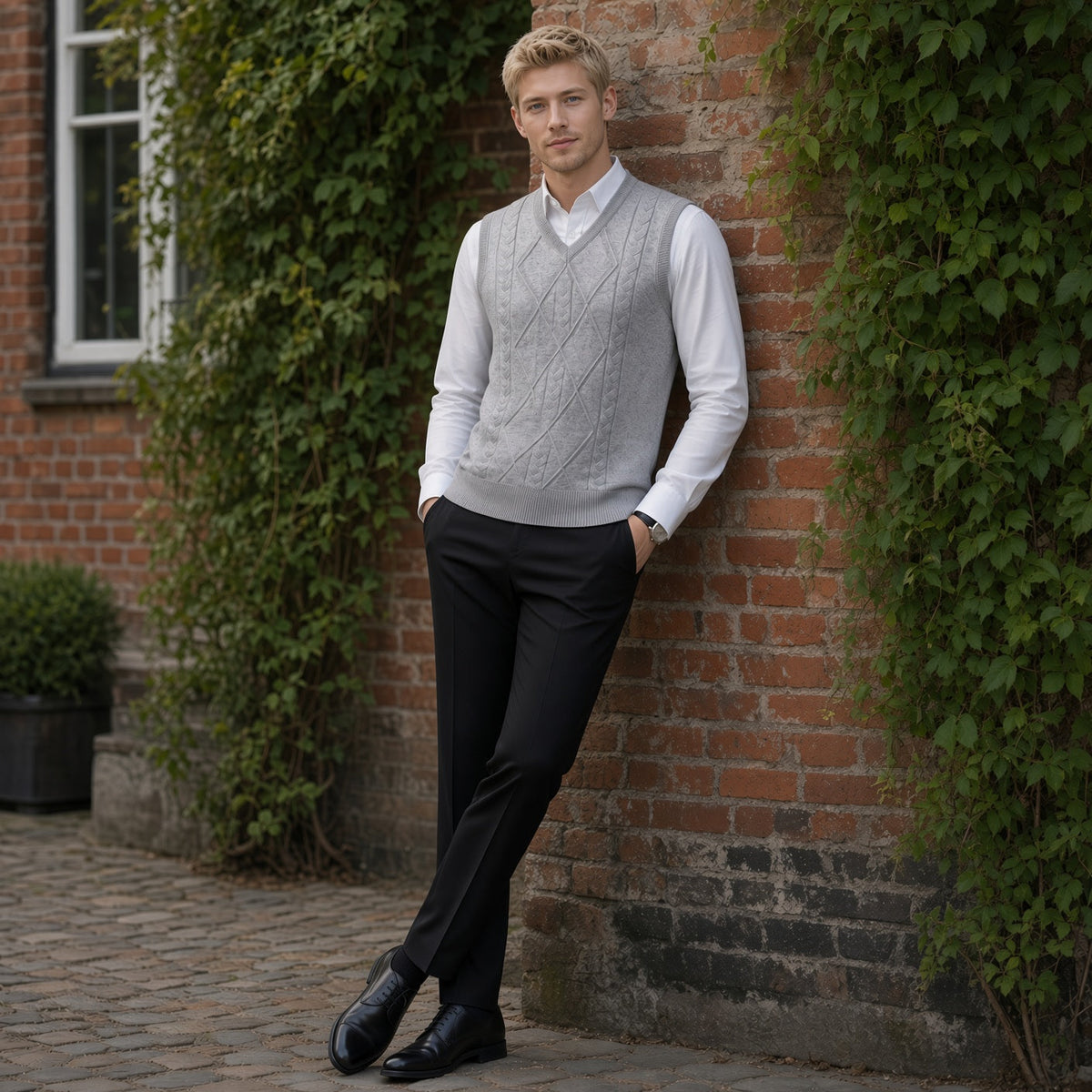Prussian Argyle Vest