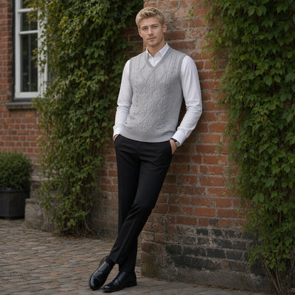 Prussian Argyle Vest