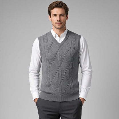 Prussian Argyle Vest