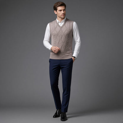 Prussian Argyle Vest