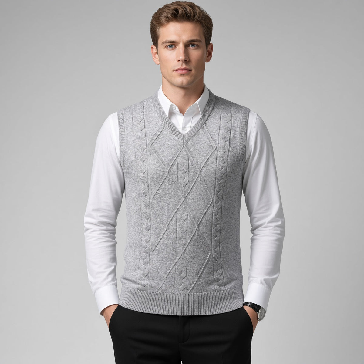 Prussian Argyle Vest