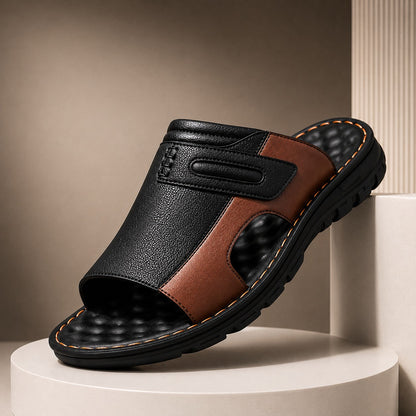Palazzo Leather Slides