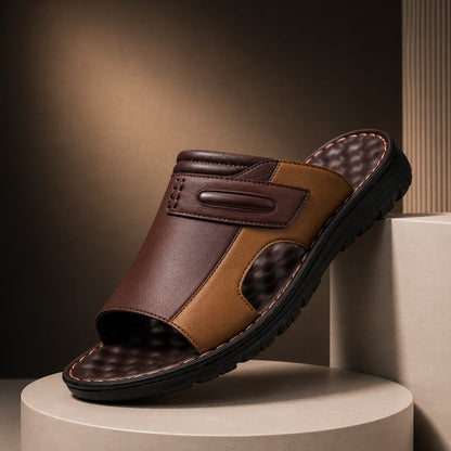 Palazzo Leather Slides