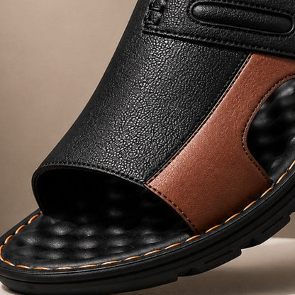 Palazzo Leather Slides