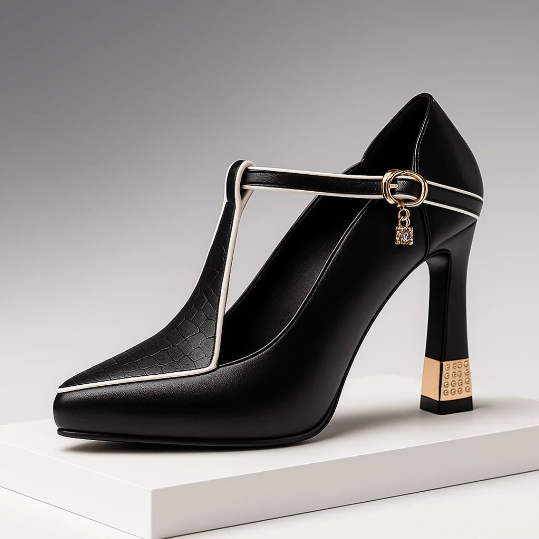 Duchess Emblem Platform Heel