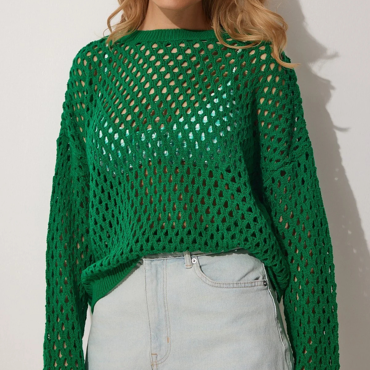 Grotto Mesh Crop Knit