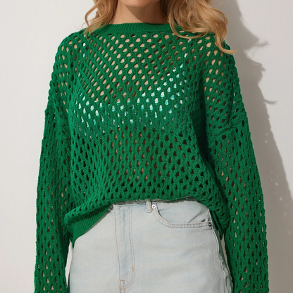 Grotto Mesh Crop Knit