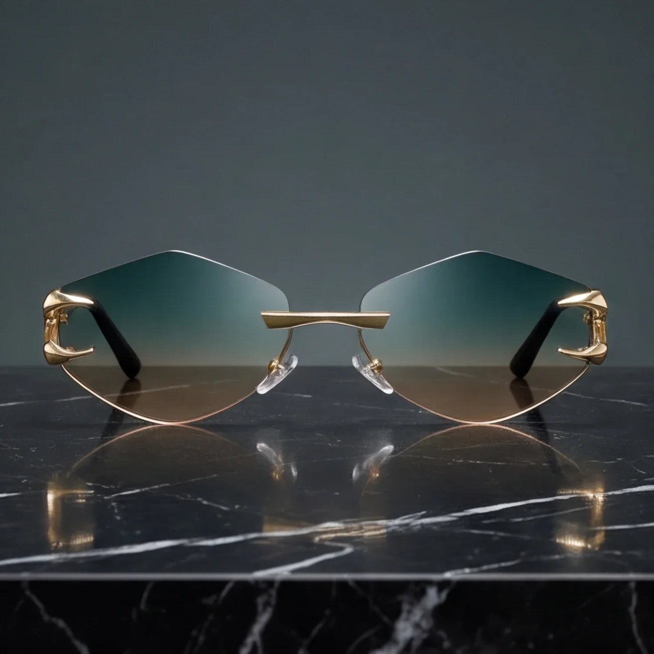 Marquise Rimless Sunglasses