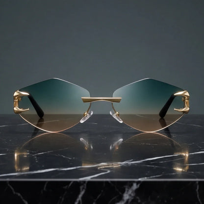 Marquise Rimless Sunglasses