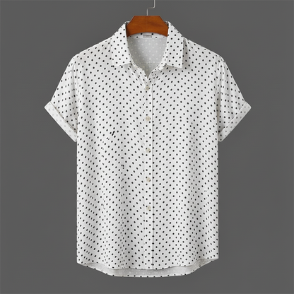 Short-Sleeve Polka Dot Shirt