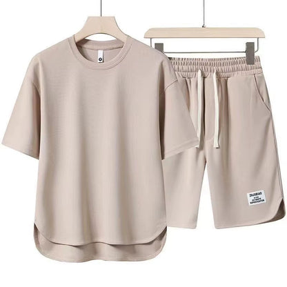 Tonal Noir Oversized Tee & Short Set