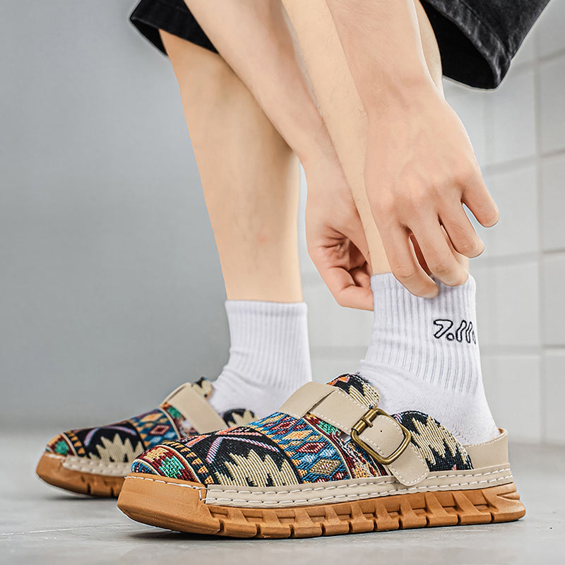 Marrakech Woven Buckle Slides