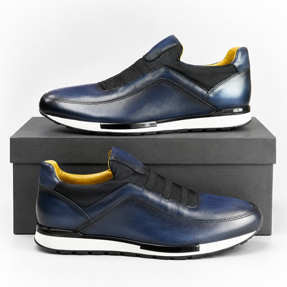 Oxblood Drift Laceless Leather Racer