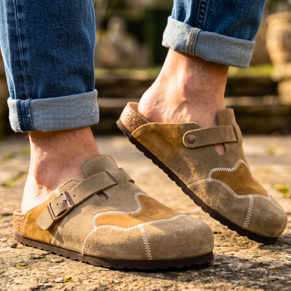 Fennmoor Patchwork Suede Clog