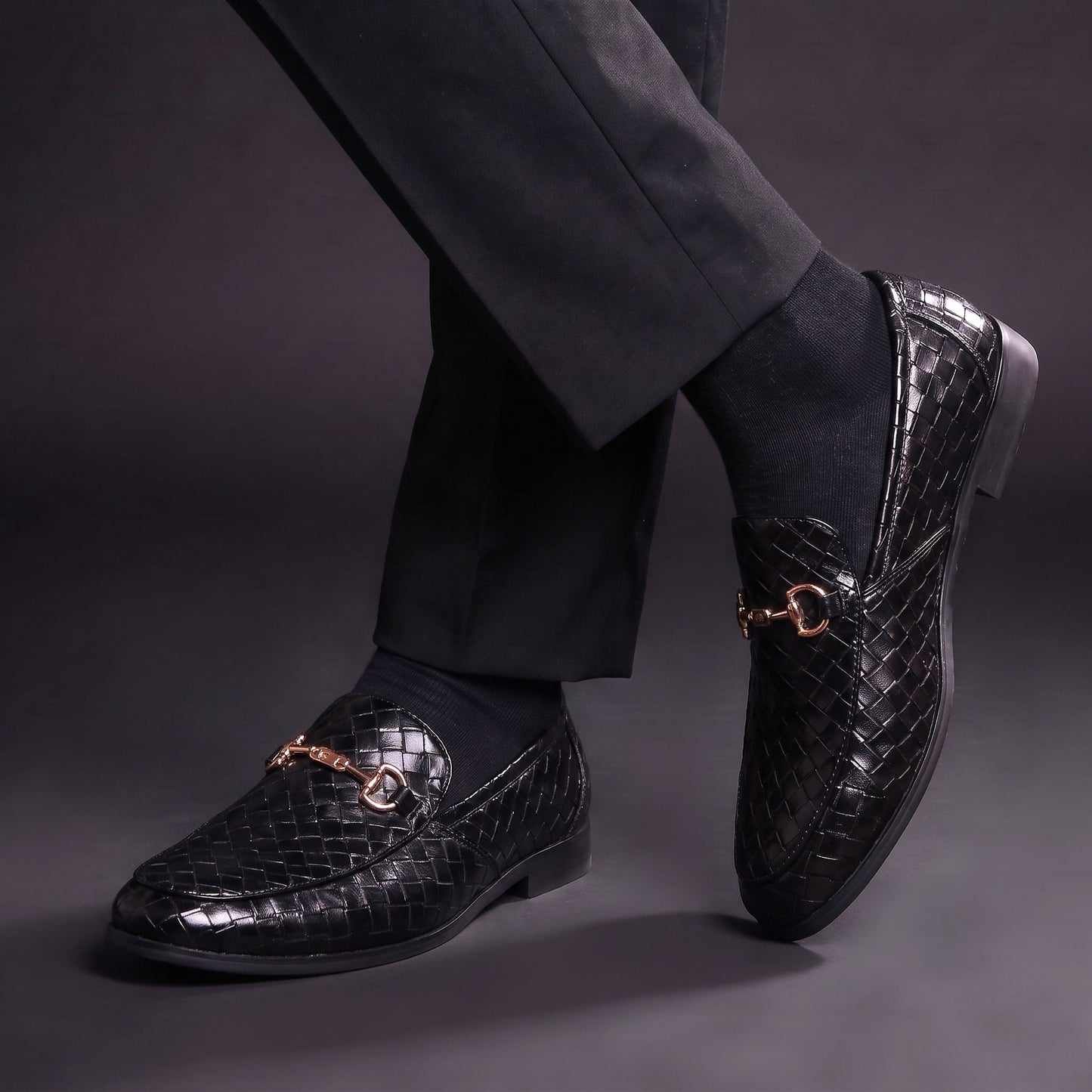 Firenze Woven Horsebit Loafers