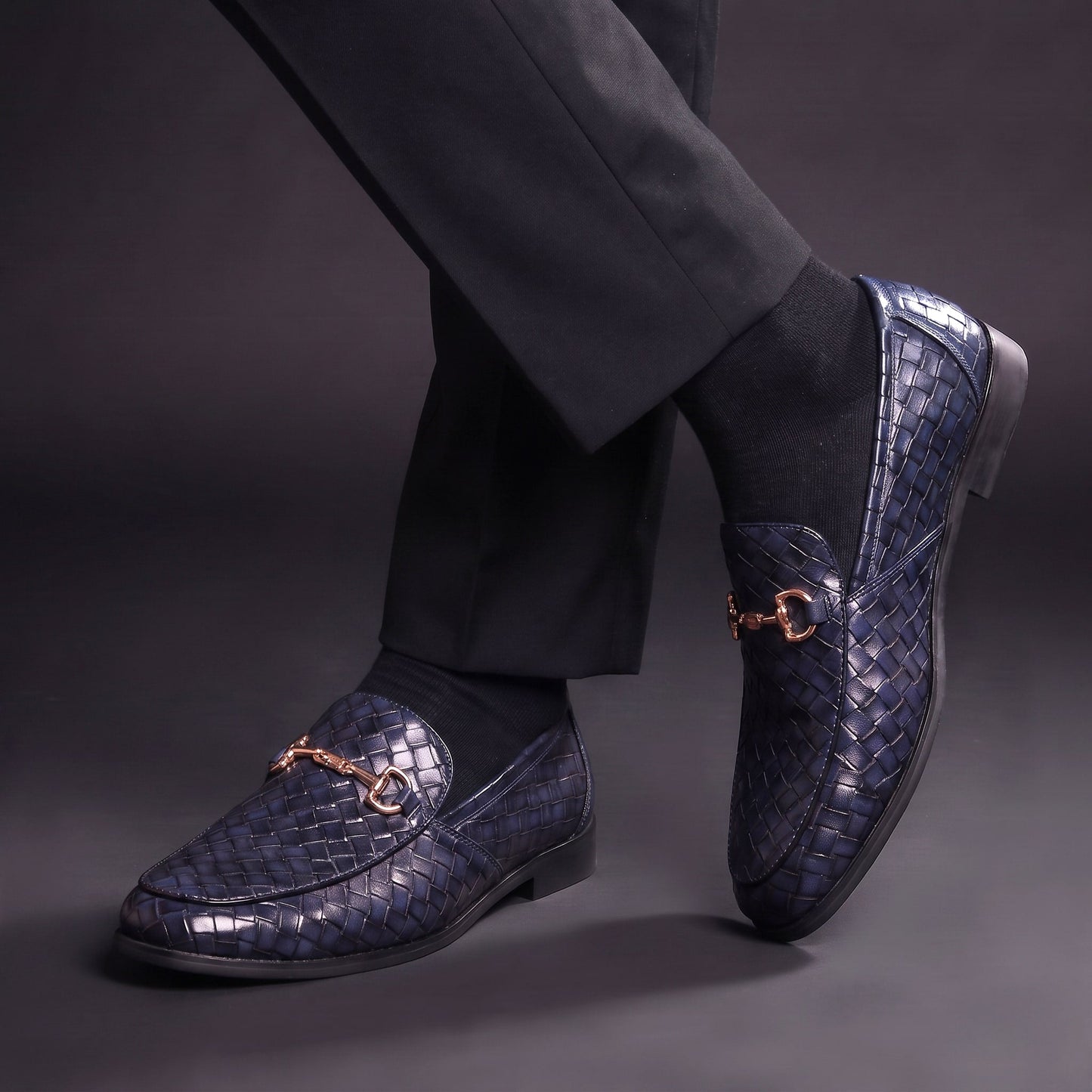 Firenze Woven Horsebit Loafers