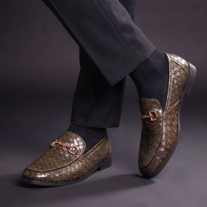 Firenze Woven Horsebit Loafers