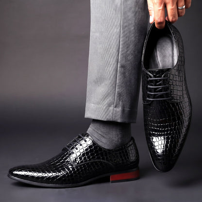 Draco Croc-Embossed Oxfords