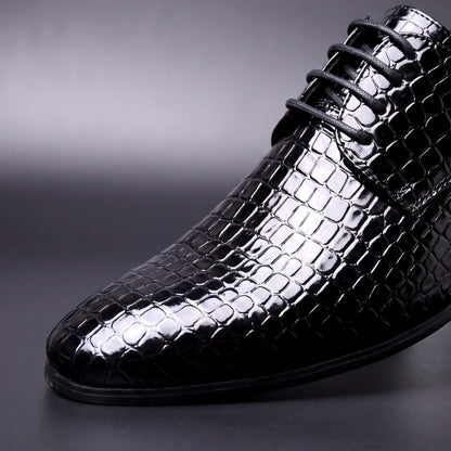 Draco Croc-Embossed Oxfords