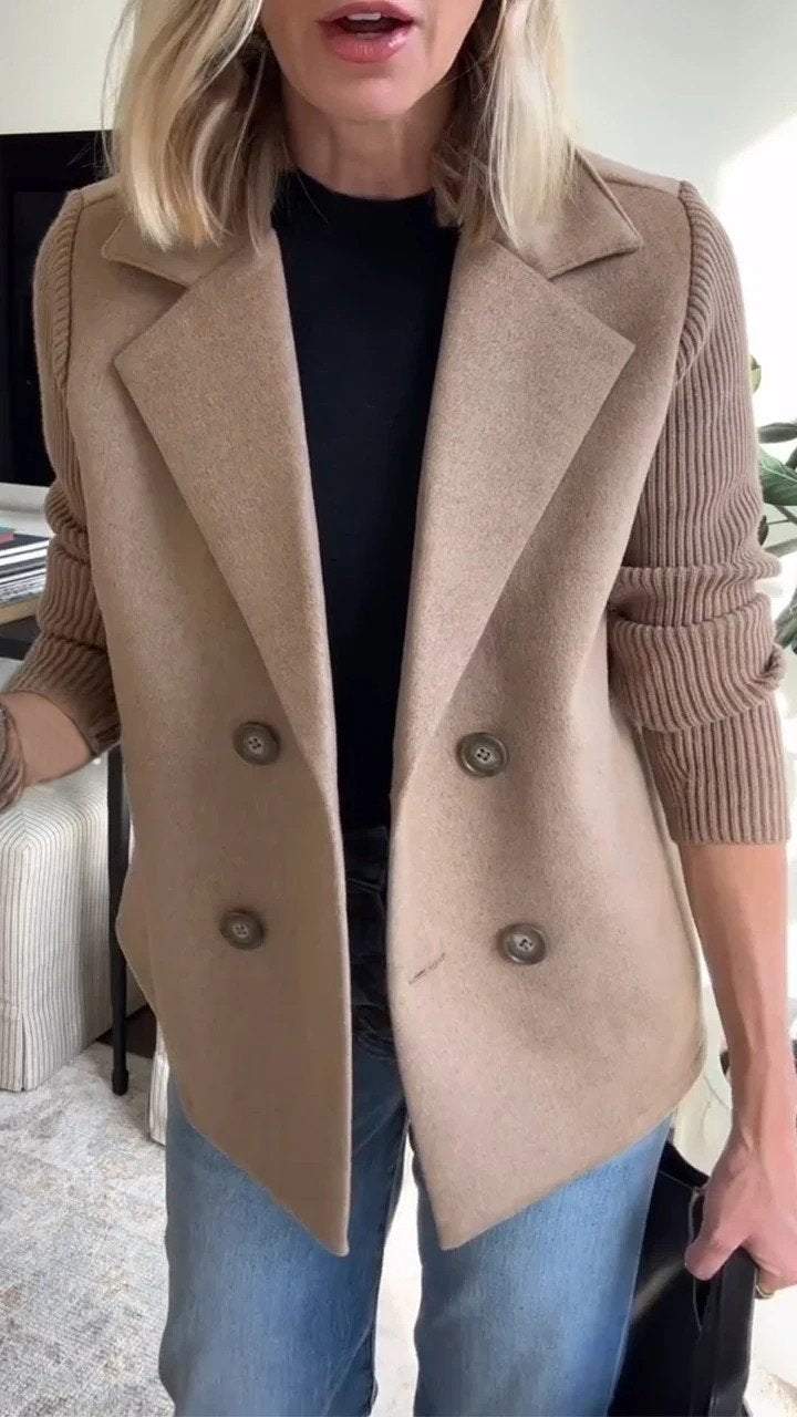 Bellamy Cashmere-Knit Casual Blazer