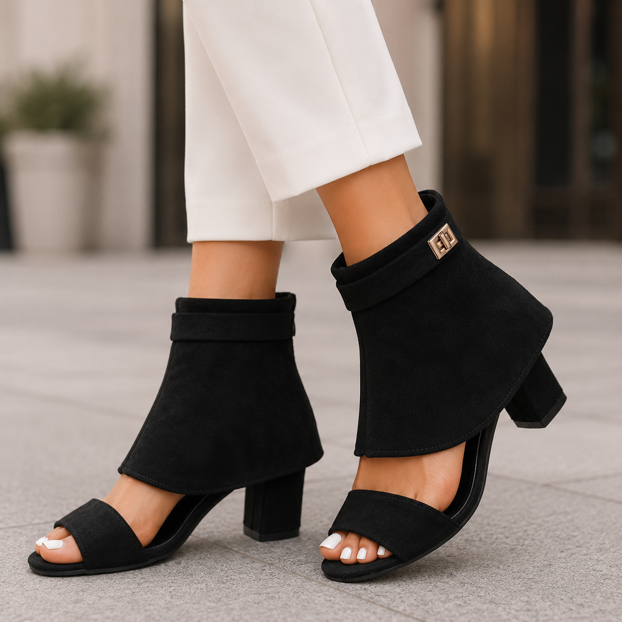 Vesper Cuffed Suede Sandals